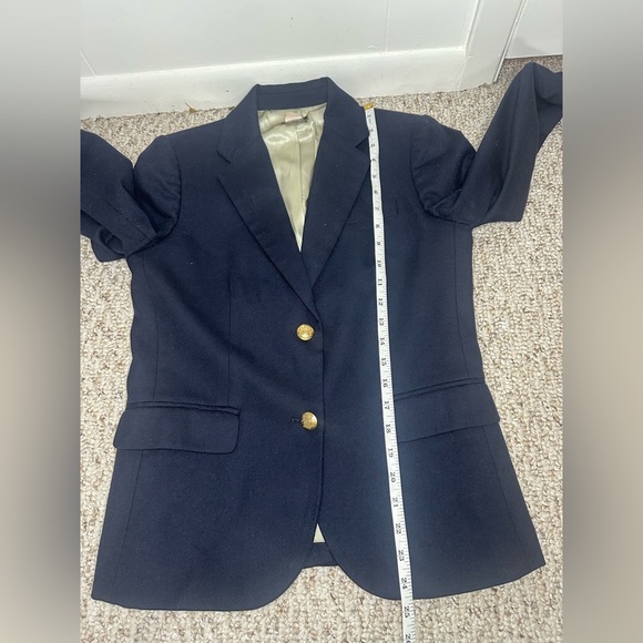 J. Crew Navy Blue and Gold buttons Blazer size 4 - Picture 8 of 9
